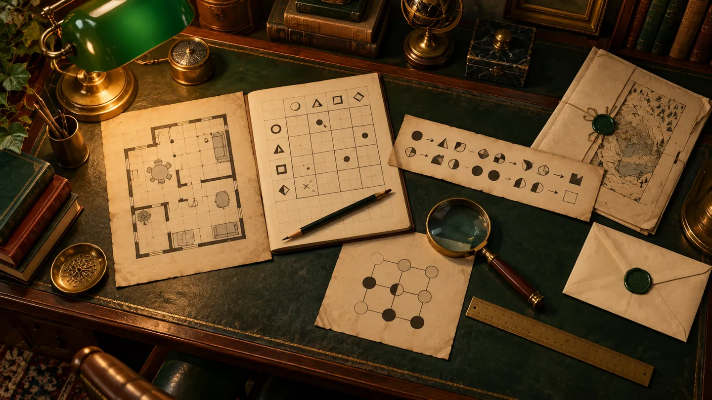 Distintos formatos de juegos de lógica con sus soluciones separadas